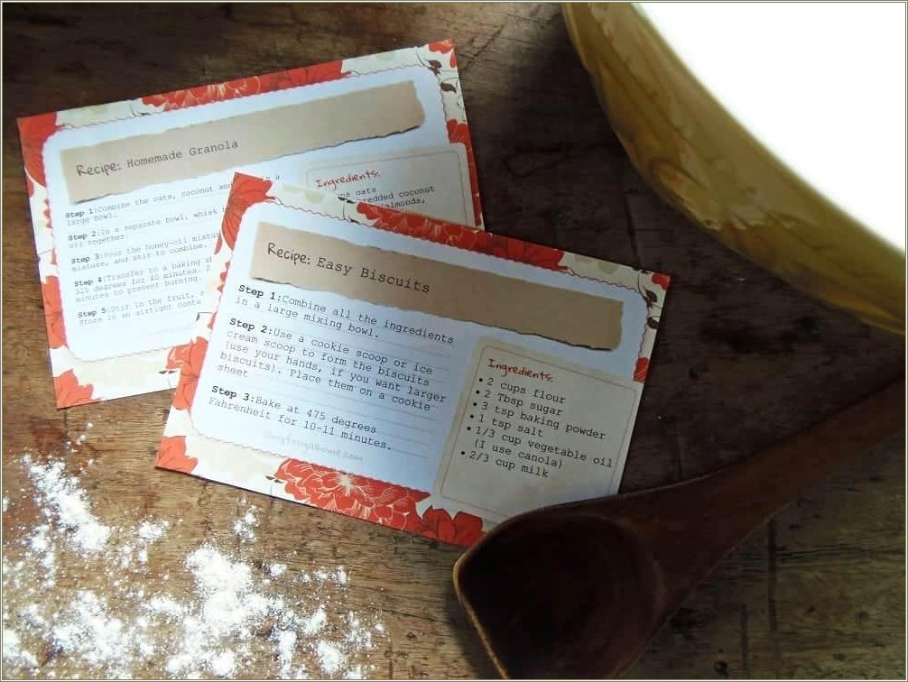 Free Create Your Own Recipe Card Template