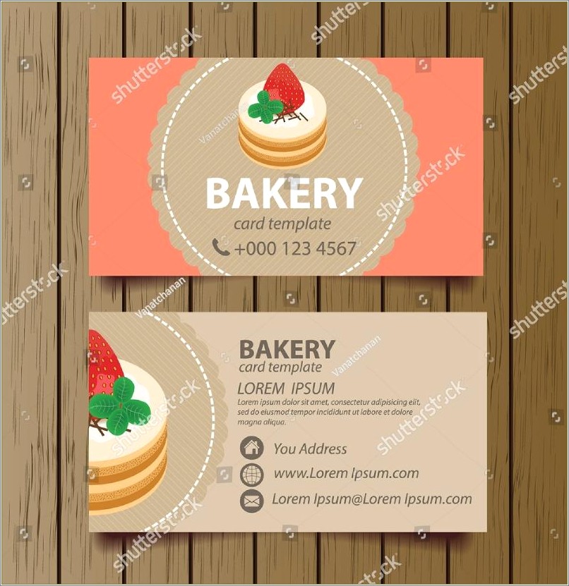 Free Design Cute Templates For Home Bakery Card