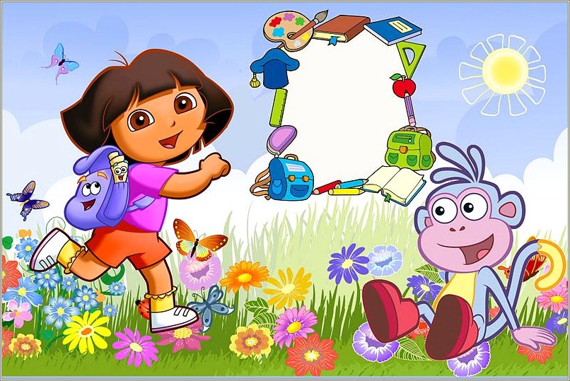 Free Dora The Explorer Party Invitations Templates