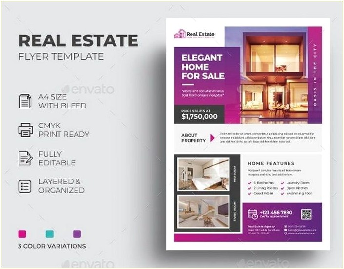 Free Double Sided Real Estate Flyer Template