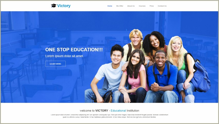 Free Download Responsive Bootstrap Templates For Education