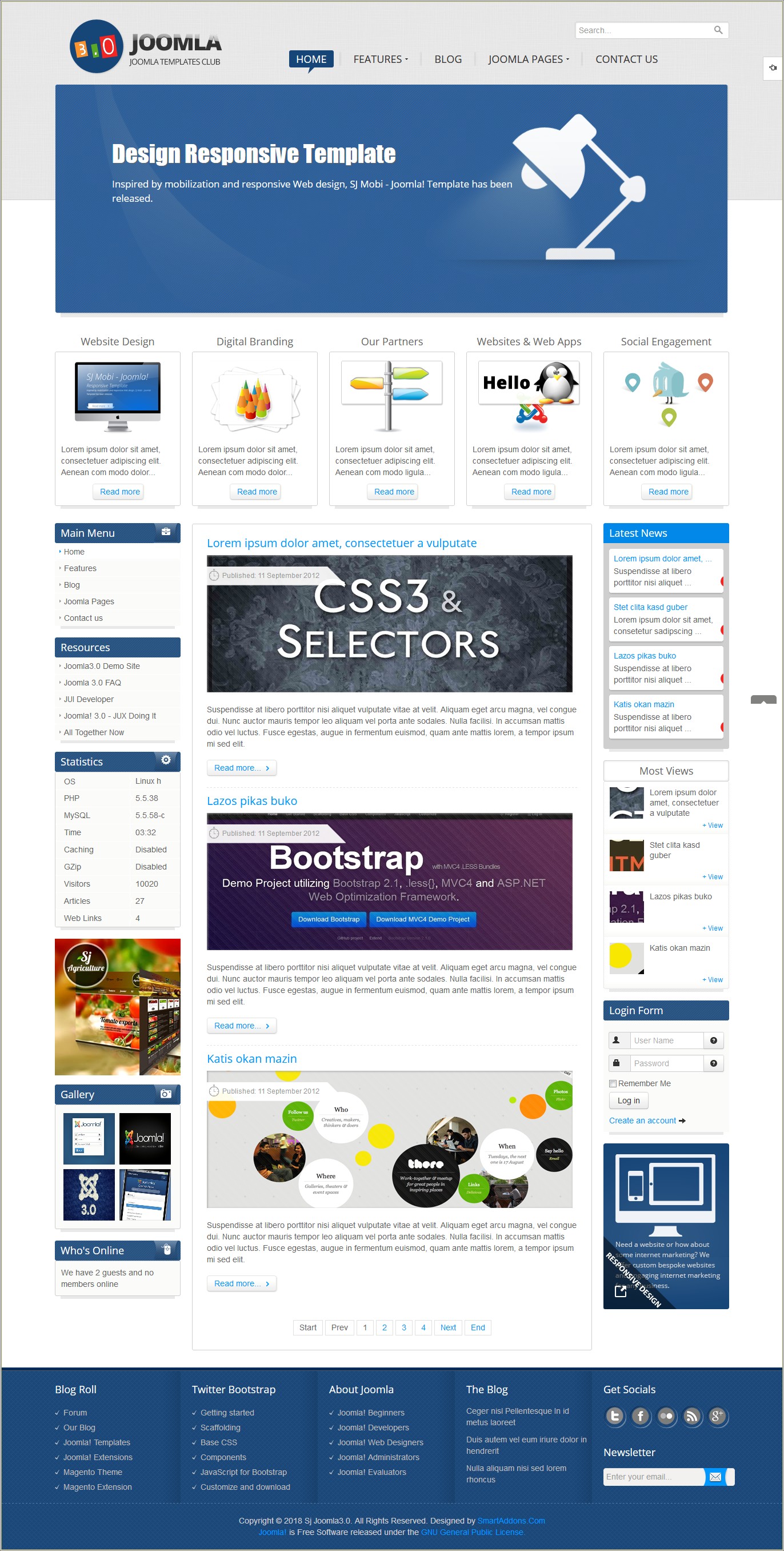 Free Download Template Joomla 1.5 Themza