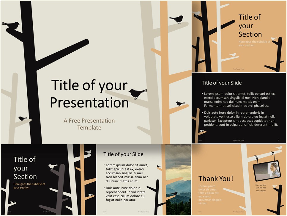 Free Downloadable Powerpoint Template With White Doves