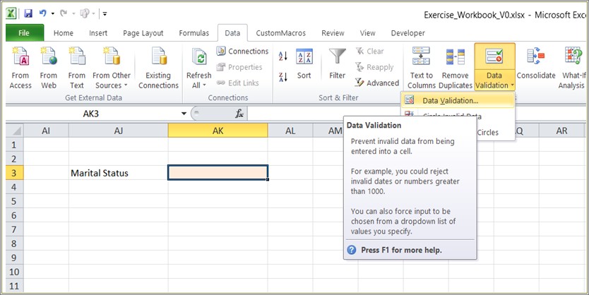 Free Excel Template With Drop Down List