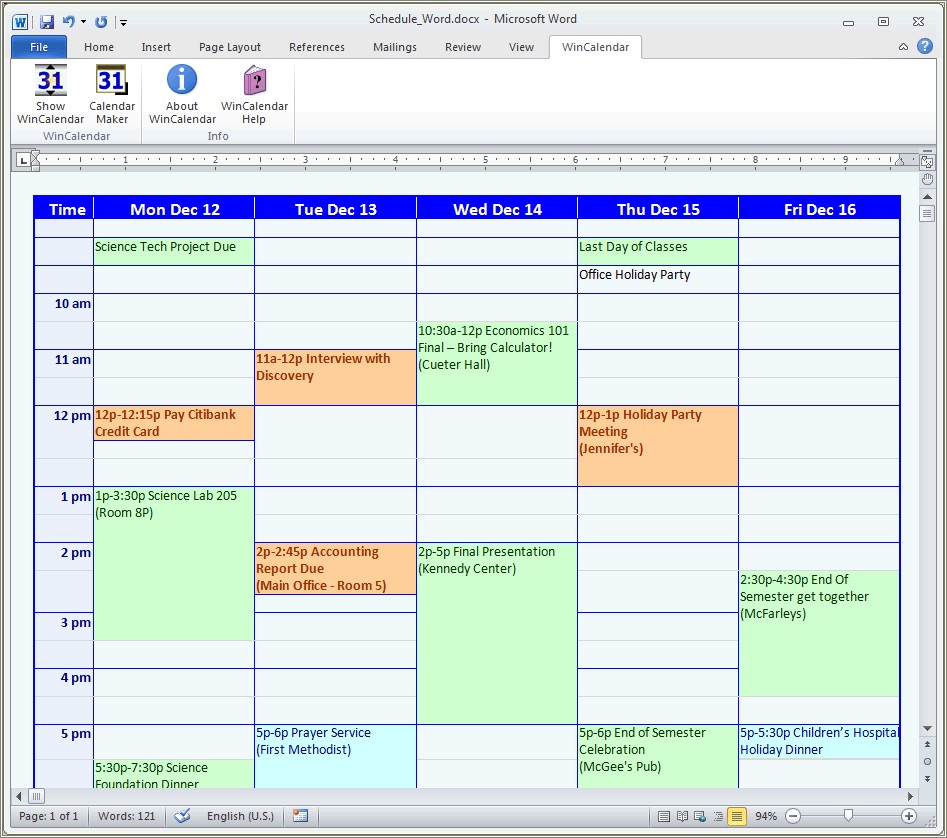 Free Excel Templates Calendar Creator 1.0.1