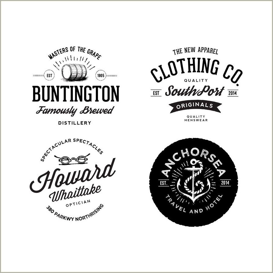 Free Fashion Logo Templates 1900 X 350 Px