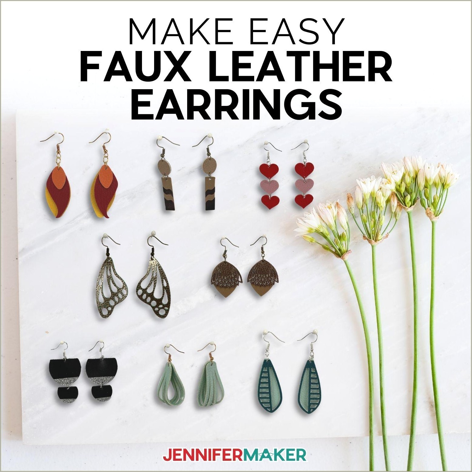 Free Faux Leather Earring Template Without Cricut