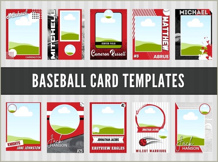 Free Front And Back Baseball Card Template Canva