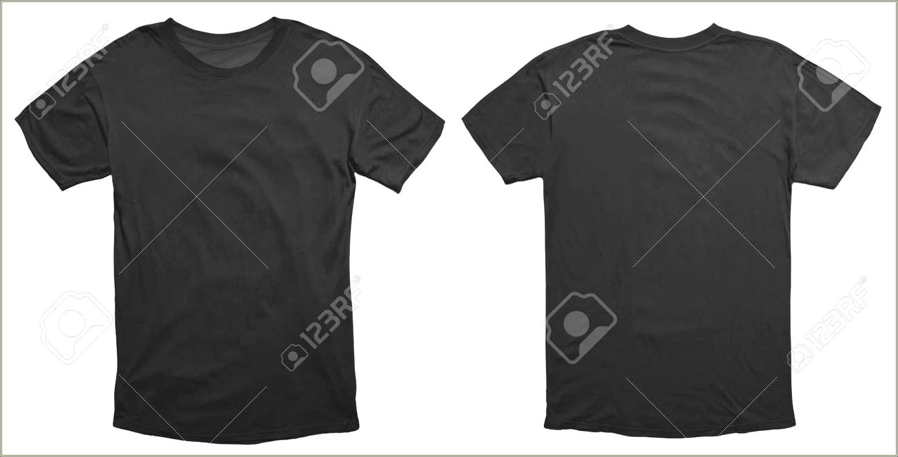 Free Front And Back T Shirt Template - Resume Example Gallery