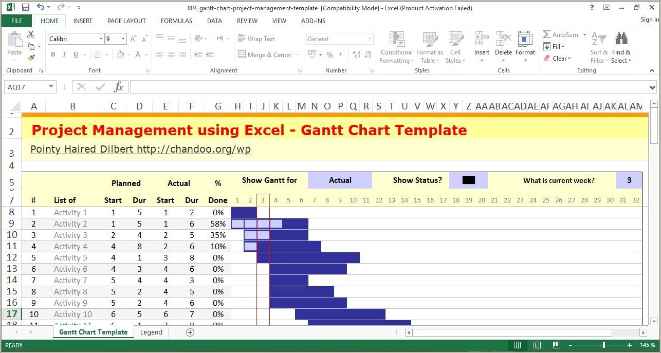 Free Gantt Chart Template For Project Management