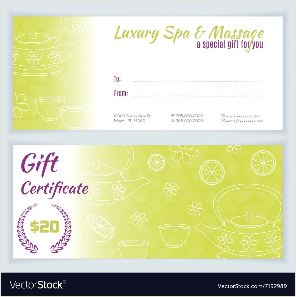 Free Gift Certificate Template For Massage Therapy Resume Example Gallery