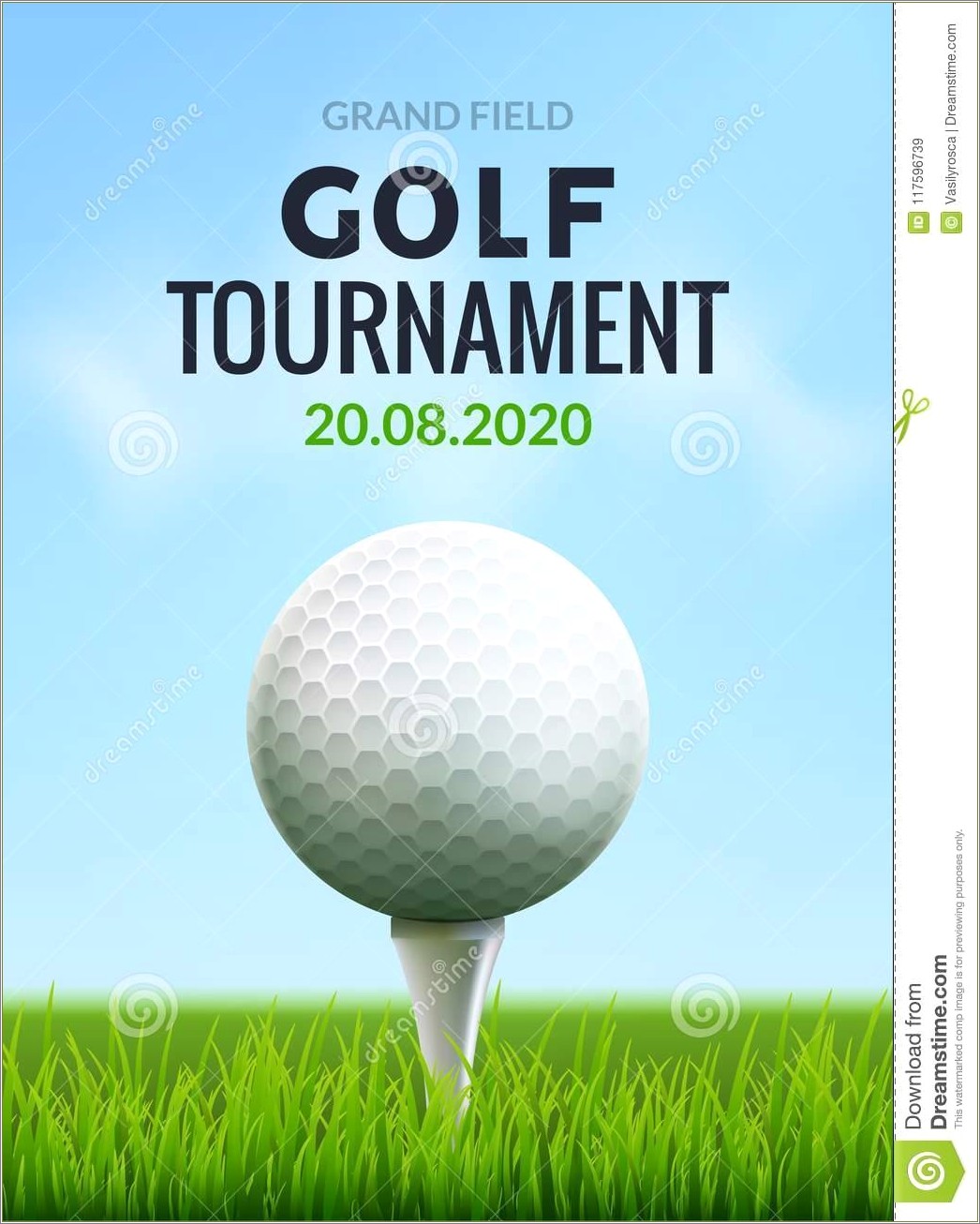 Free Golf Tournament Flyer Template 5 X 7