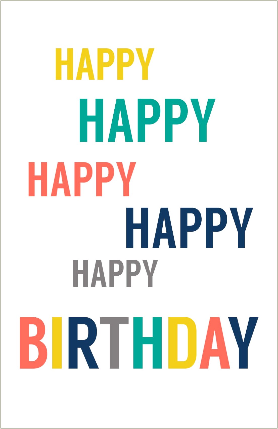 Free Half Fold Birthday Card Template Printable Word Resume Example