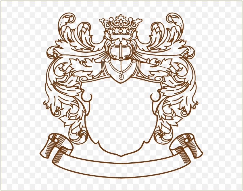 Free Heraldic Shield With Banner Template Png