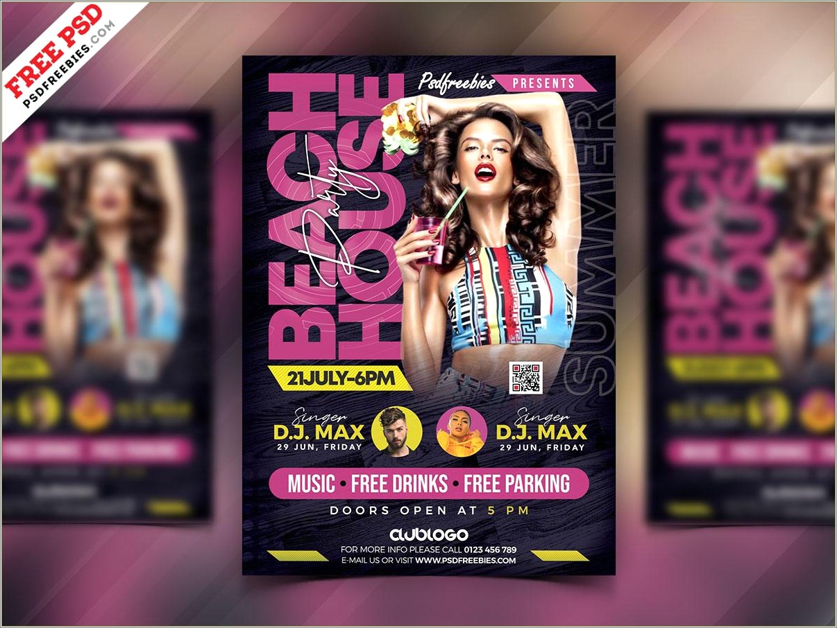 Free High Res Party Flyer Template Psd