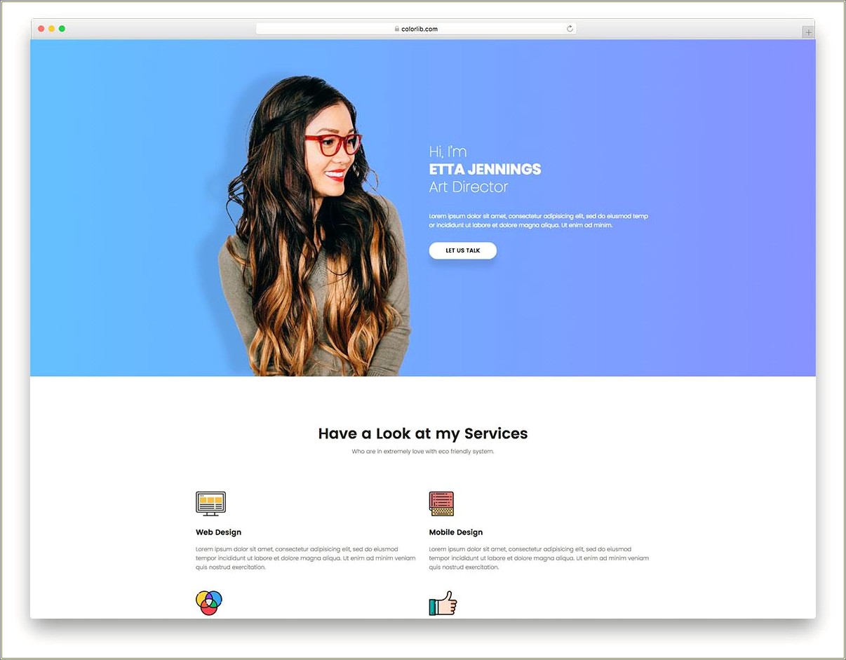 Free Html Template For User Profile Page