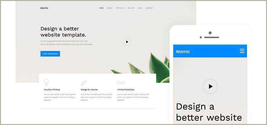 Free Html Template To Show Different Elements