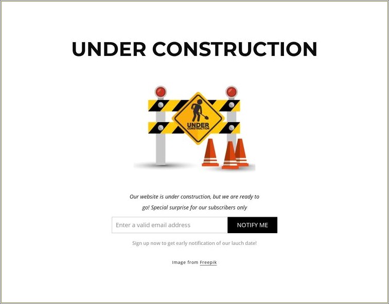 Free Html Under Construction Page Template WordPress