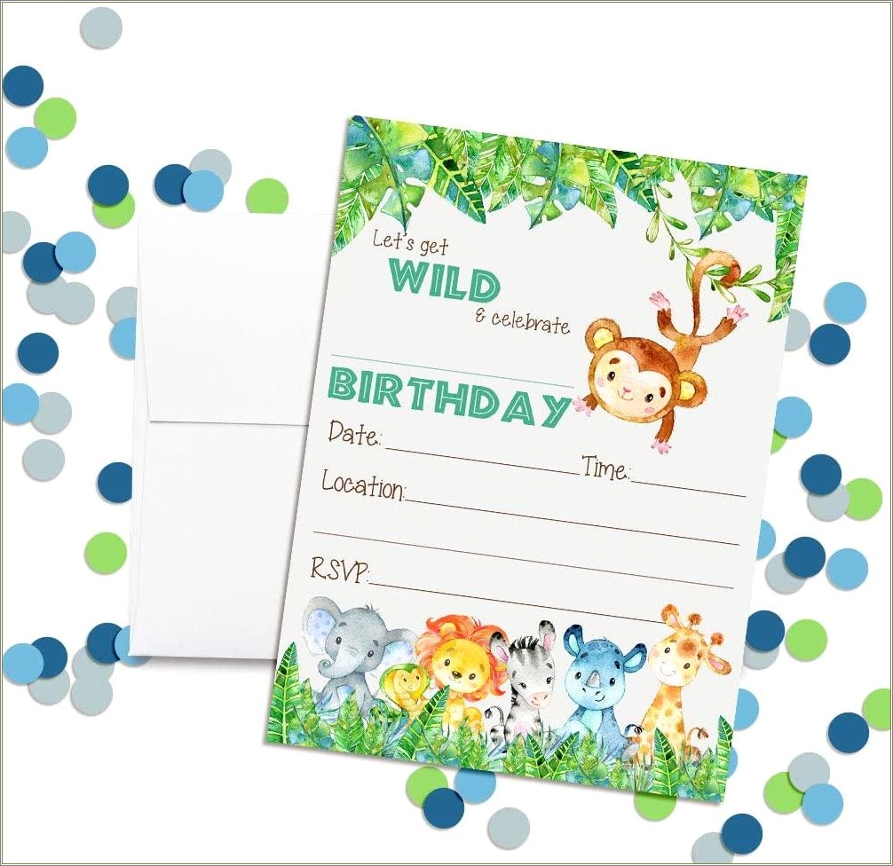 Free Into The Wild Birthday Card Templates