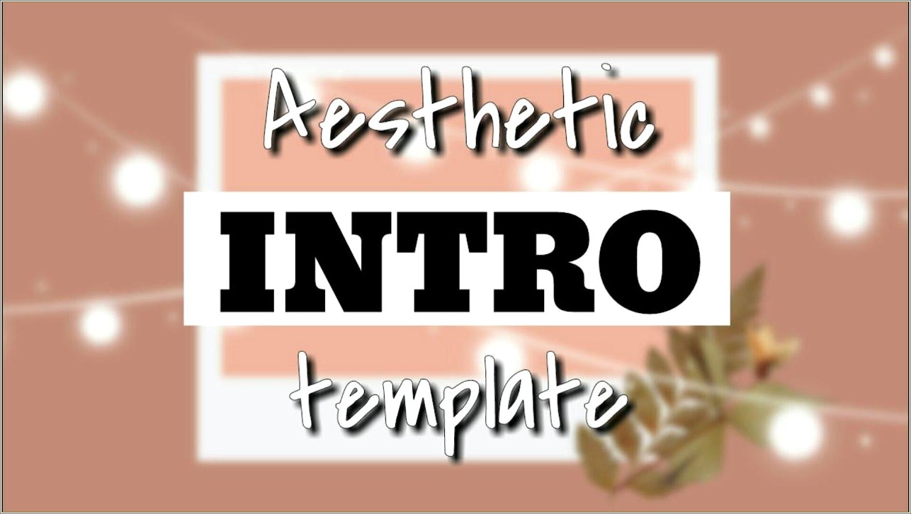 Free Intro Template No Text With Roses