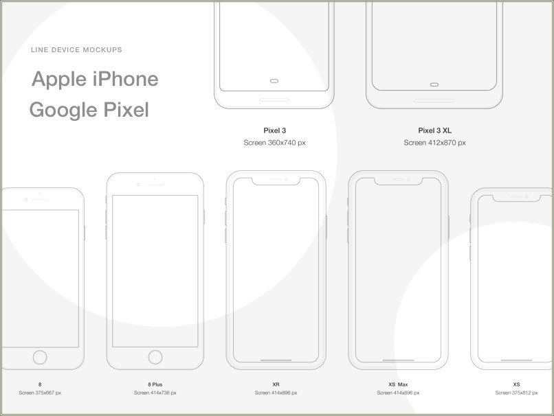 Free Iphone Xs Max Sketch Layout Template
