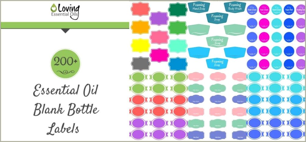 Free Label Templates For Essential Oil Bottles