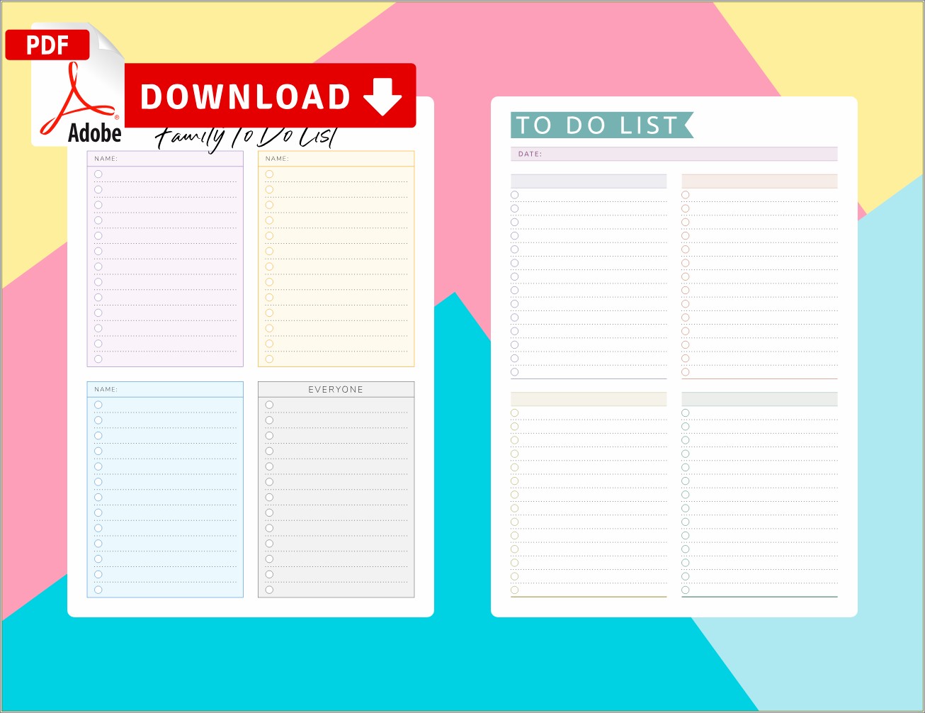 Free Online Printable To Do List Template