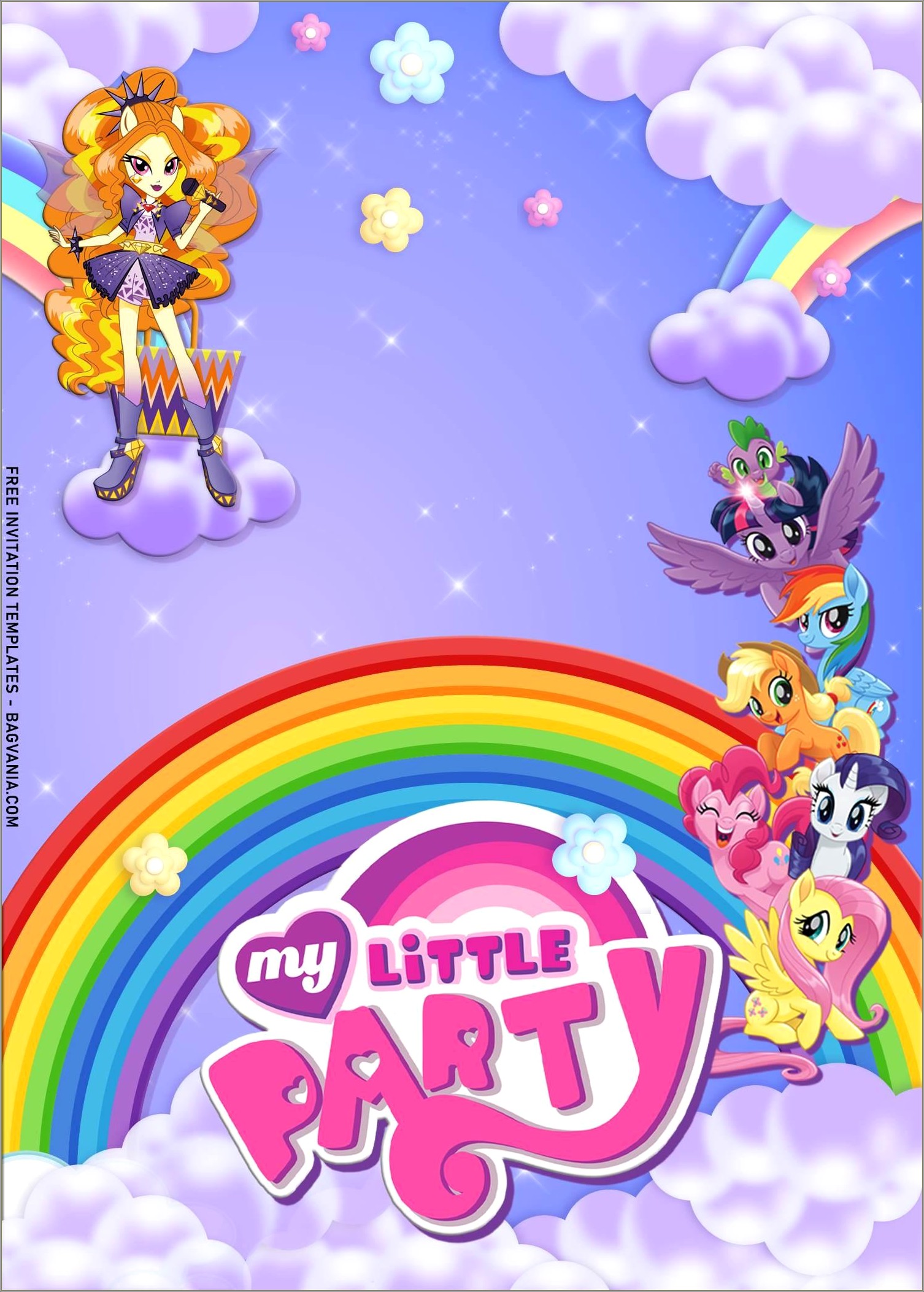 Free Party Invitation Templates My Little Pony
