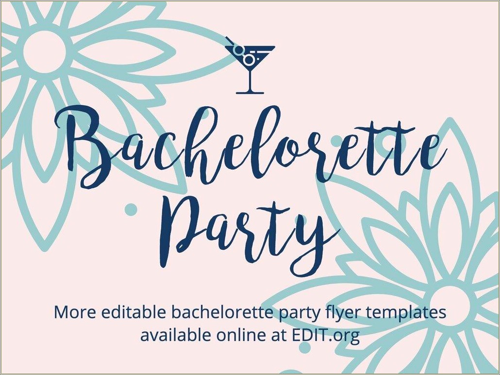 Free Postcard Size Bachelorette Party Invitation Template