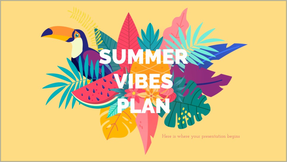 Free Powerpoint Background Templates For Summer Sign