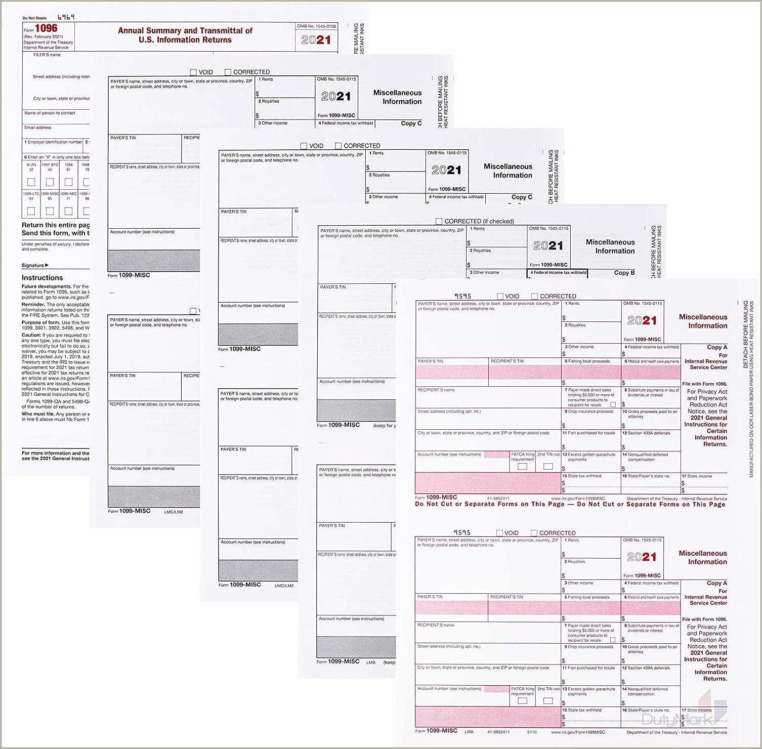 Free Printable 1099 Misc Tax Form Template 2015