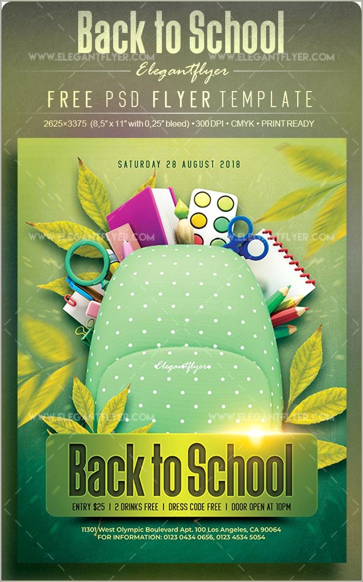 Free Printable Back To School Flyer Templates