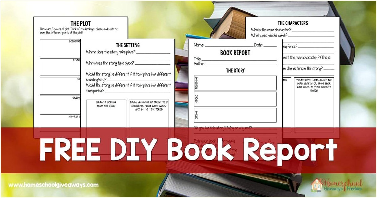 Free Printable Book Report Template 3rd Grade