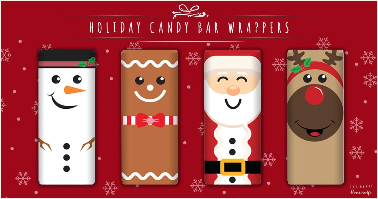 Free Printable Christmas Candy Bar Wrappers Templates