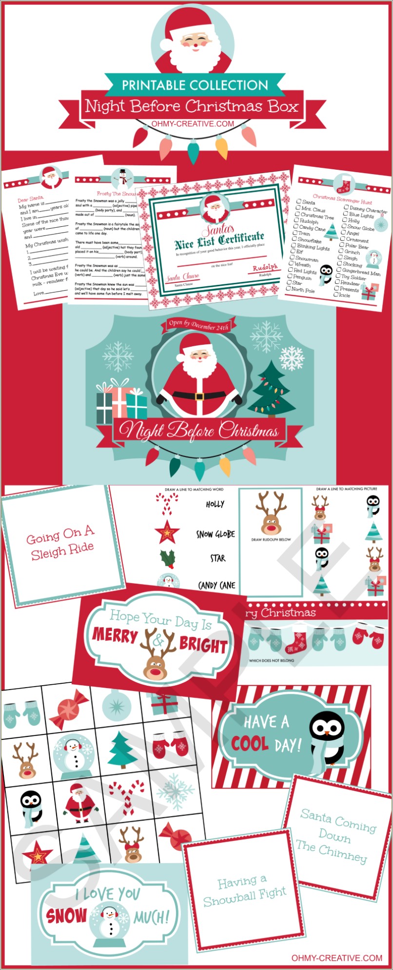 Free Printable Christmas Sign Up List Template