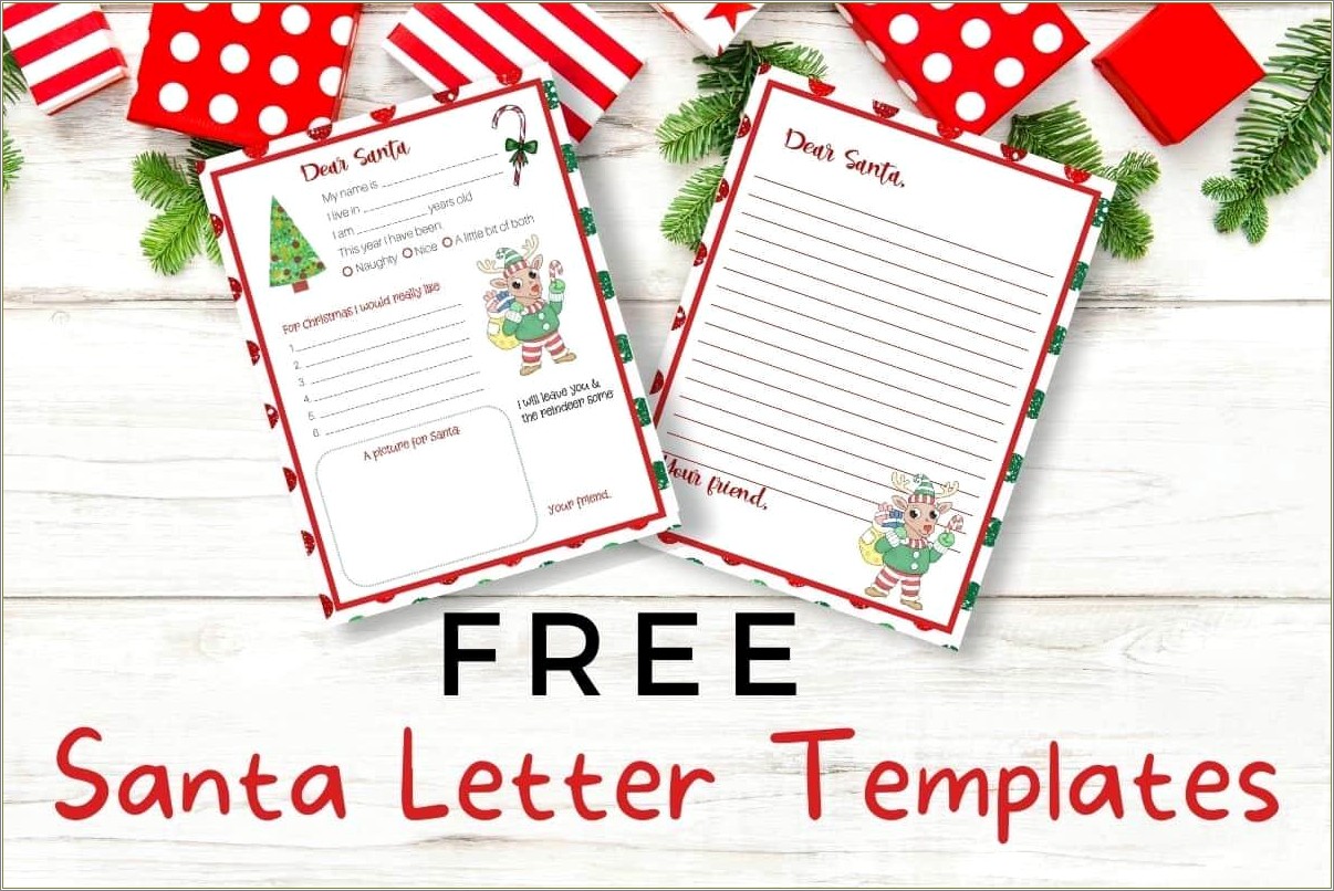 Free Printable Envelope From Santa Template Word