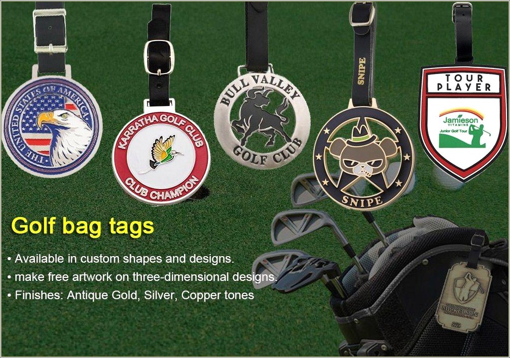 Free Printable Golf Bag Tag Plastic Templates