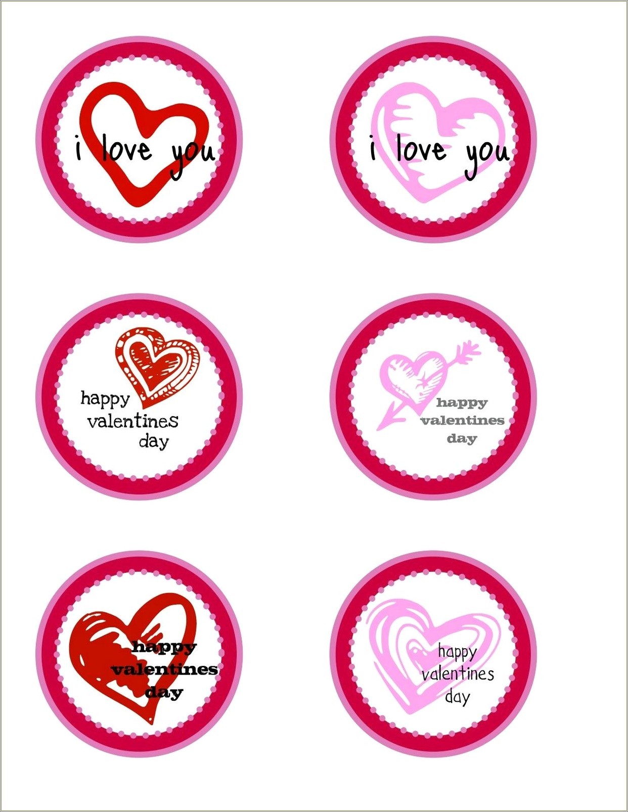 Free Printable Happy Valentines Gift Tags Templates