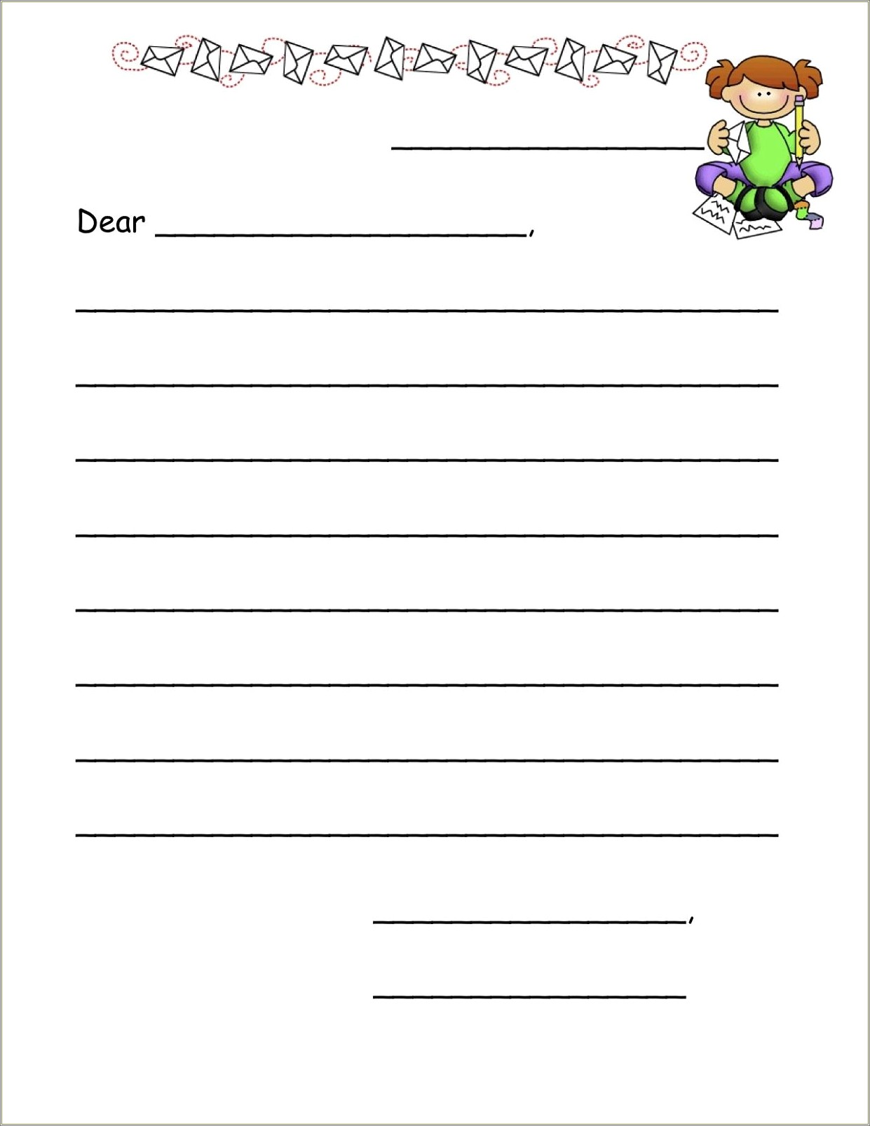Free Printable Lined Stationery Template For Word