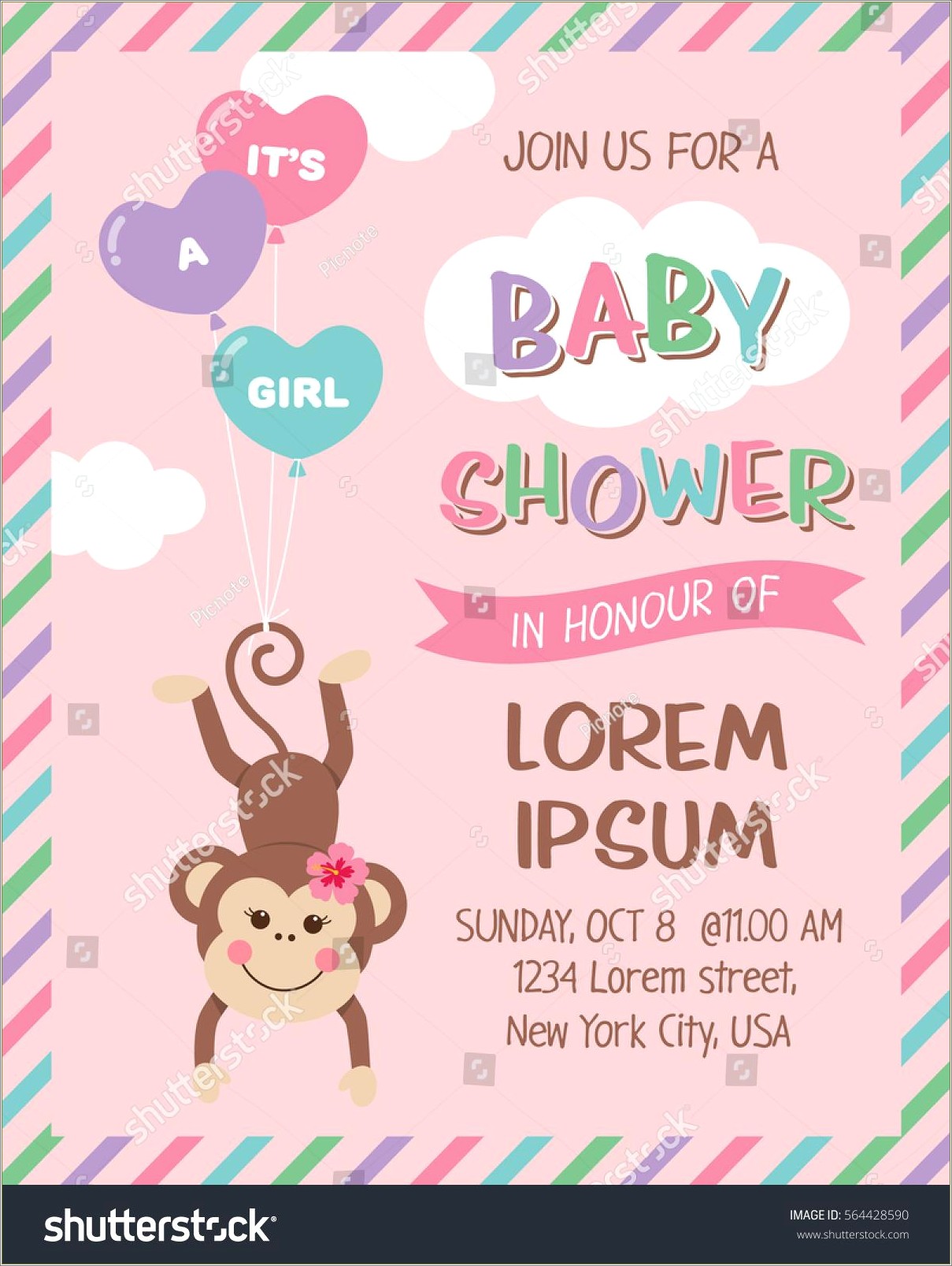 Free Printable Monkey Baby Shower Invitations Templates