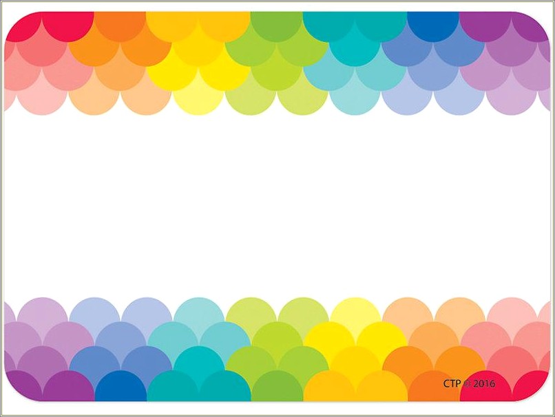 Free Printable Rainbow Name Plate Label Templates