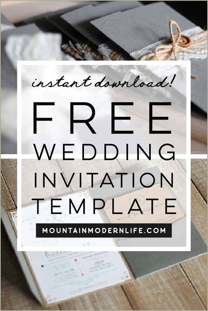 Free Printable Rustic Wedding Invitation Templates Download