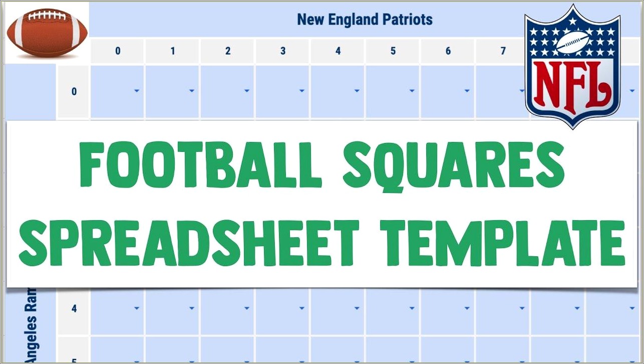 Free Printable Super Bowl Squares Template 50 Squares Resume Example
