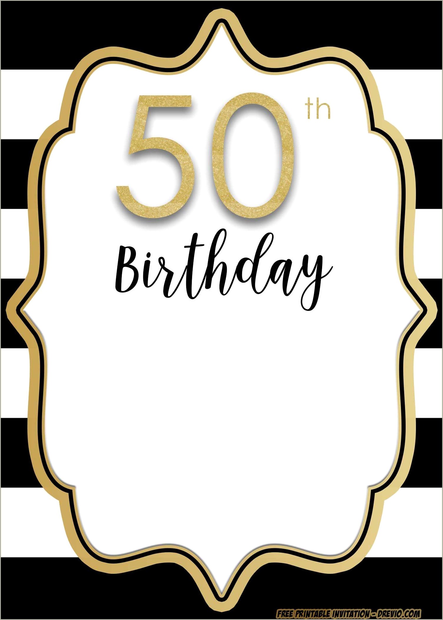 Free Printable Surprise 50th Birthday Invitations Templates Resume