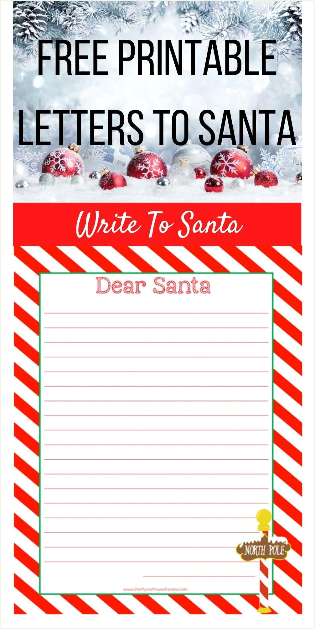 Free Printable Template For Letter To Santa