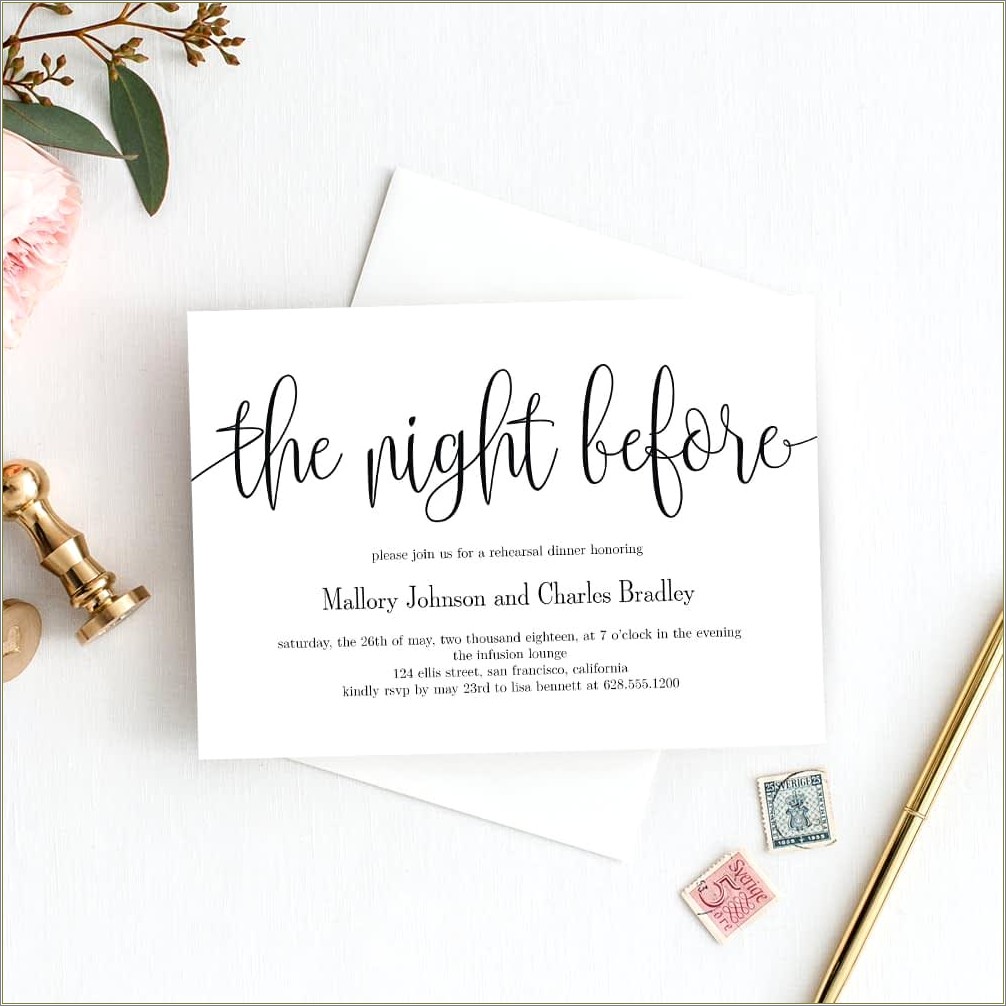 Free Printable Template For Rehearsal Dinner Invitations