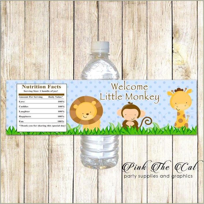 Free Printable Template For Water Bottle Labels