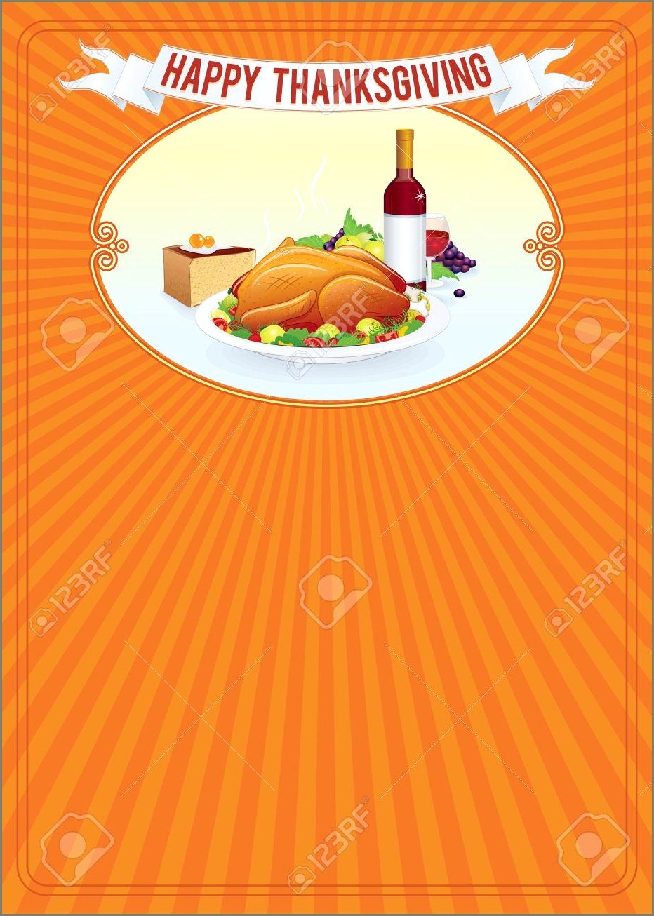 Free Printable Thansgiving Dinner Menu Flyer Templates