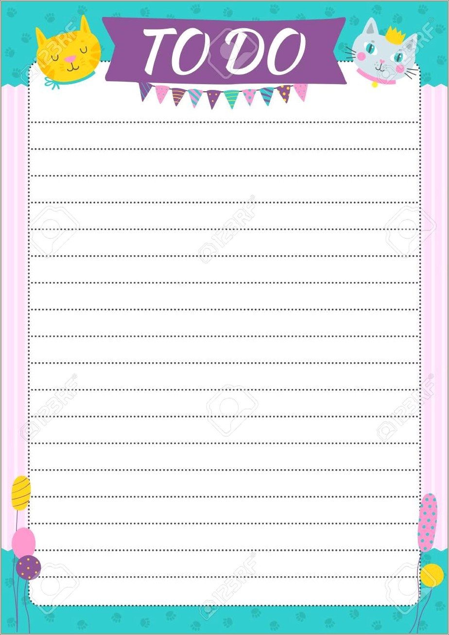 Free Printable To Do List Template With Cats