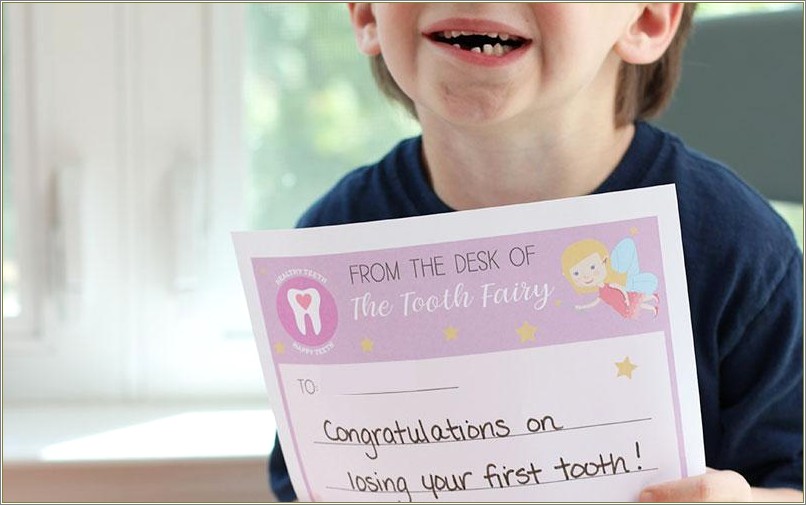 Free Printable Tooth Fairy Letter Template Boy